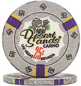 Desert Sands Casino 10g  25c  Poker Chip Sold by the Roll, 10-DS25CENT